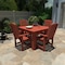 Highwood Usa Lehigh 5pc Square Outdoor Patio Furniture Dining Set AD-DNL44-RED - alternate 2